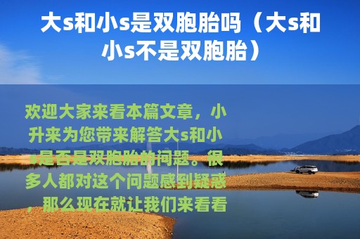 大s和小s是双胞胎吗（大s和小s不是双胞胎）