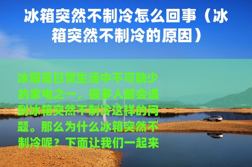 冰箱突然不制冷怎么回事（冰箱突然不制冷的原因）