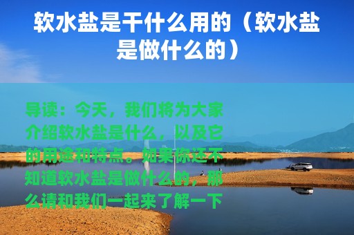 软水盐是干什么用的（软水盐是做什么的）