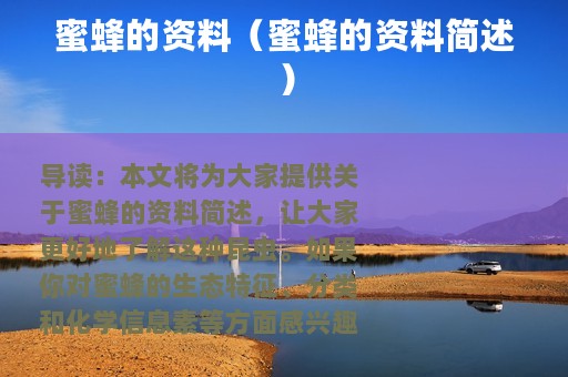 蜜蜂的资料（蜜蜂的资料简述）