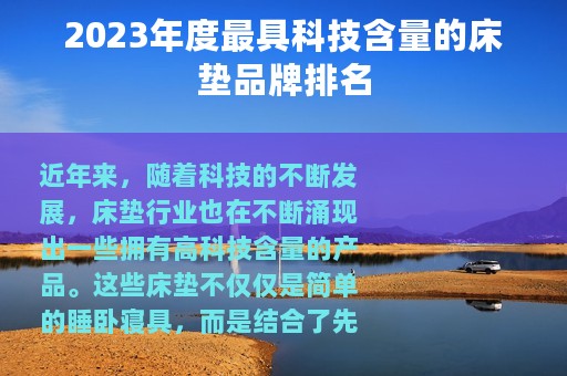 2023年度最具科技含量的床垫品牌排名
