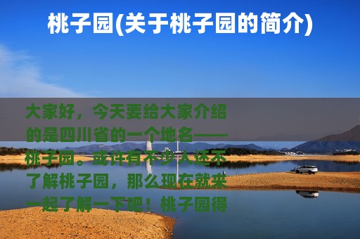 桃子园(关于桃子园的简介)