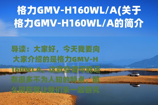 格力GMV-H160WL/A(关于格力GMV-H160WL/A的简介)
