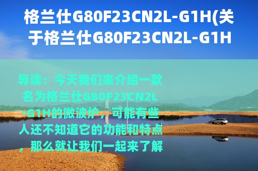 格兰仕G80F23CN2L-G1H(关于格兰仕G80F23CN2L-G1H的简介)