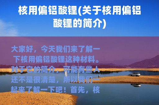 核用偏铝酸锂(关于核用偏铝酸锂的简介)