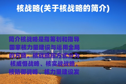 核战略(关于核战略的简介)
