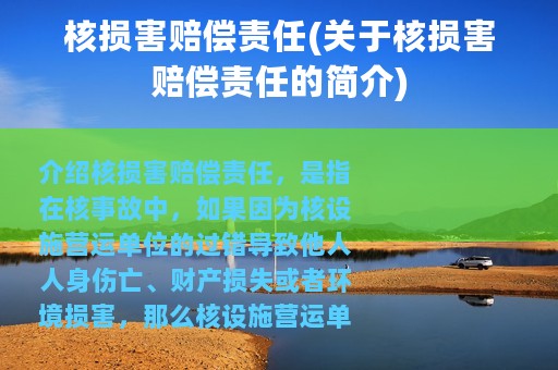 核损害赔偿责任(关于核损害赔偿责任的简介)