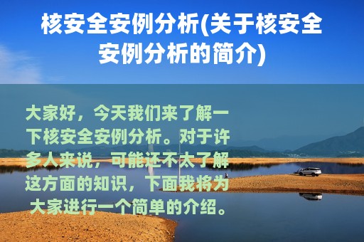 核安全安例分析(关于核安全安例分析的简介)