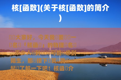 核[函数](关于核[函数]的简介)