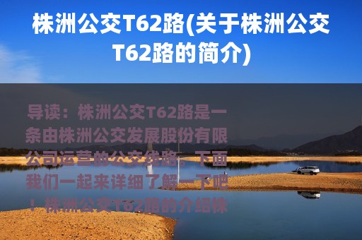 株洲公交T62路(关于株洲公交T62路的简介)