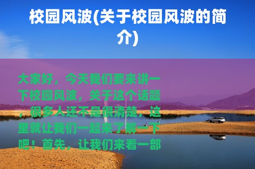 校园风波(关于校园风波的简介)