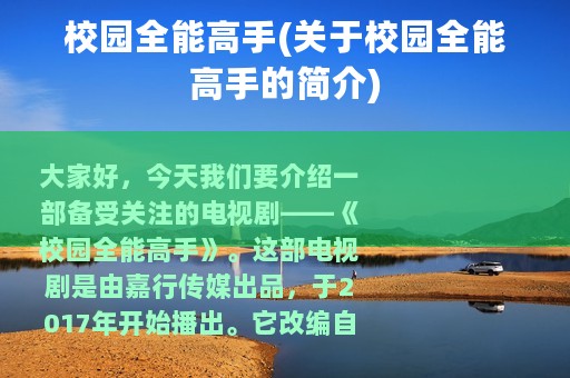 校园全能高手(关于校园全能高手的简介)