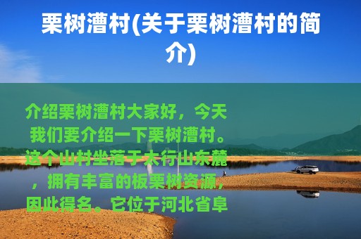 栗树漕村(关于栗树漕村的简介)
