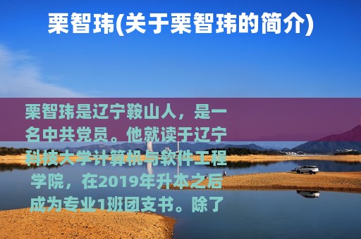 栗智玮(关于栗智玮的简介)
