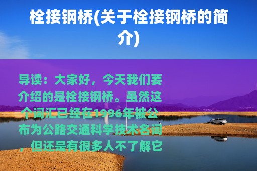 栓接钢桥(关于栓接钢桥的简介)