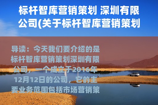 标杆智库营销策划 深圳有限公司(关于标杆智库营销策划 深圳有限公司的简介)