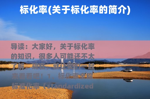 标化率(关于标化率的简介)
