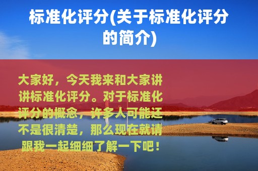 标准化评分(关于标准化评分的简介)