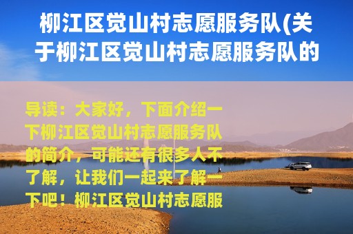 柳江区觉山村志愿服务队(关于柳江区觉山村志愿服务队的简介)