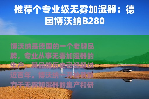 推荐个专业级无雾加湿器：德国博沃纳B280