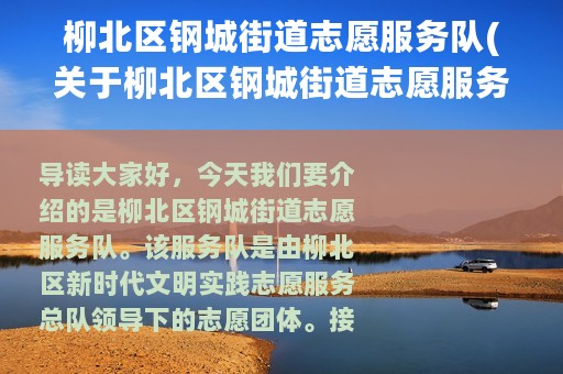 柳北区钢城街道志愿服务队(关于柳北区钢城街道志愿服务队的简介)