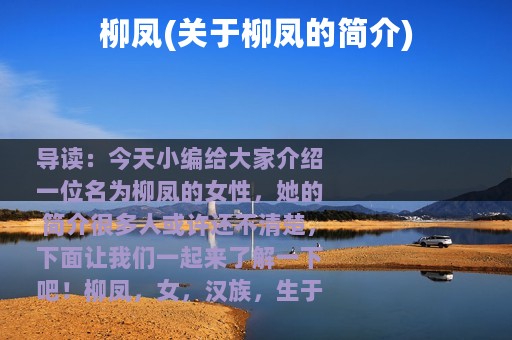 柳凤(关于柳凤的简介)