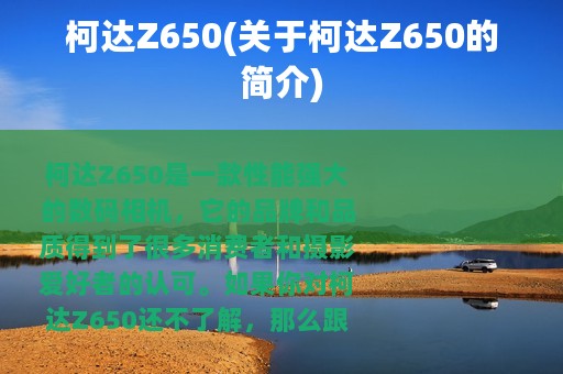 柯达Z650(关于柯达Z650的简介)