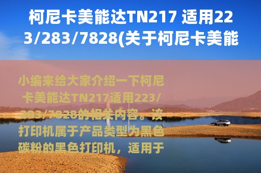 柯尼卡美能达TN217 适用223/283/7828(关于柯尼卡美能达TN217 适用223/283/7828的简介)