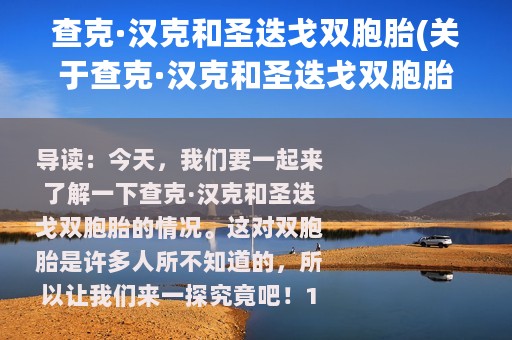 查克·汉克和圣迭戈双胞胎(关于查克·汉克和圣迭戈双胞胎的简介)