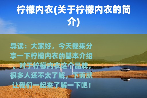 柠檬内衣(关于柠檬内衣的简介)