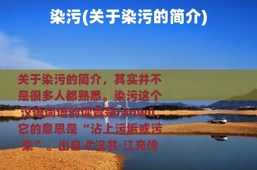 染污(关于染污的简介)