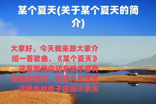 某个夏天(关于某个夏天的简介)