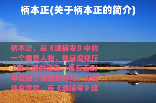 柄本正(关于柄本正的简介)