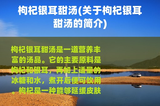 枸杞银耳甜汤(关于枸杞银耳甜汤的简介)