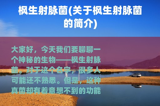 枫生射脉菌(关于枫生射脉菌的简介)