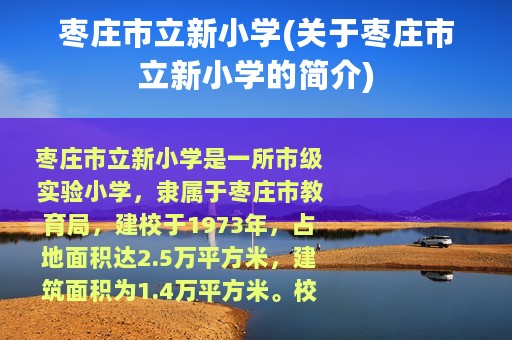 枣庄市立新小学(关于枣庄市立新小学的简介)