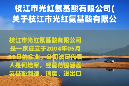 枝江市光红氨基酸有限公司(关于枝江市光红氨基酸有限公司的简介)