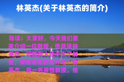 林英杰(关于林英杰的简介)