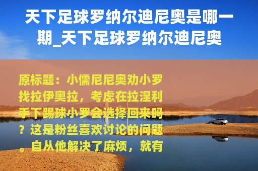 天下足球罗纳尔迪尼奥是哪一期_天下足球罗纳尔迪尼奥