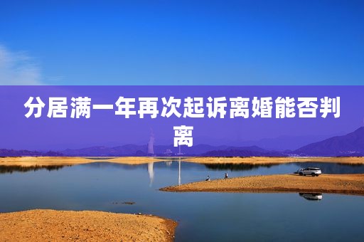 分居满一年再次起诉离婚能否判离
