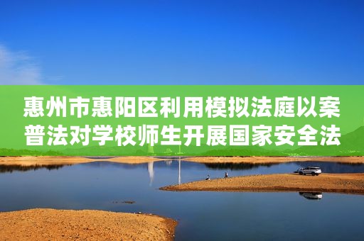惠州市惠阳区利用模拟法庭以案普法对学校师生开展国家安全法治教育