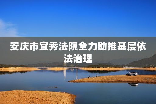 安庆市宜秀法院全力助推基层依法治理