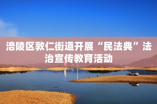 涪陵区敦仁街道开展“民法典”法治宣传教育活动