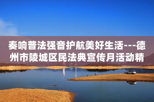 奏响普法强音护航美好生活---德州市陵城区民法典宣传月活动精彩纷呈