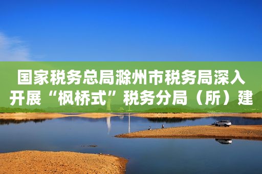 国家税务总局滁州市税务局深入开展“枫桥式”税务分局（所）建设的探索与实践
