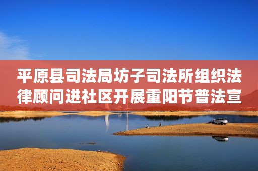 平原县司法局坊子司法所组织法律顾问进社区开展重阳节普法宣传活动