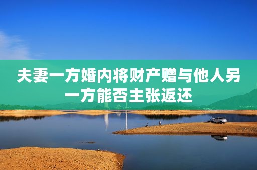 夫妻一方婚内将财产赠与他人另一方能否主张返还