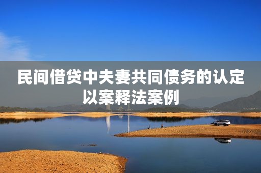 民间借贷中夫妻共同债务的认定以案释法案例