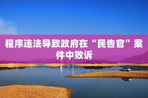 程序违法导致政府在“民告官”案件中败诉