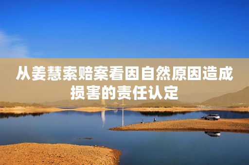 从姜慧索赔案看因自然原因造成损害的责任认定